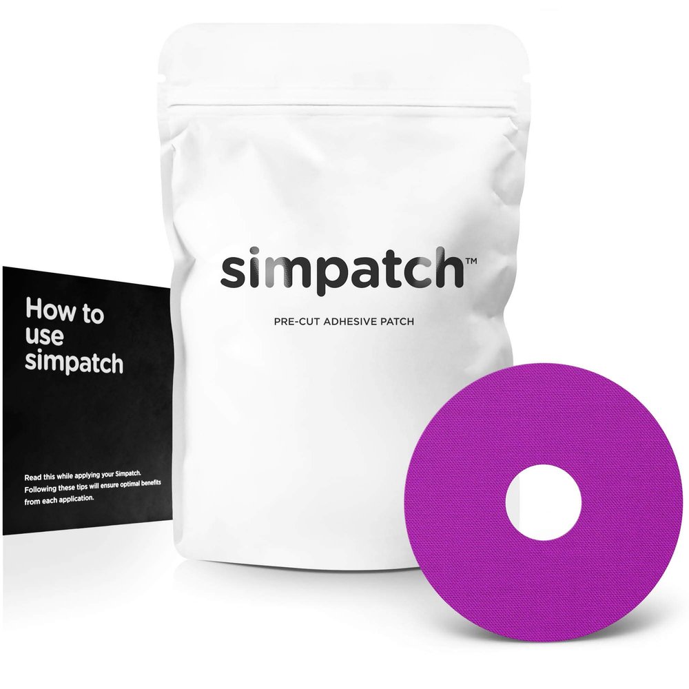 SIMPATCH Universal Adhesive Patch, 0.8-Inch Hole - Pack of 30 - Multiple Colors Available (Purple)