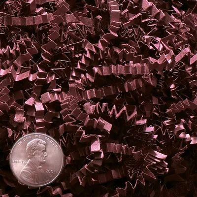 Paper Mart Crinkle Paper Filler, Burgundy 10 LB Bag, Shredded Paper for Gift Baskets, 24 x 16 x 11.5 Inch Compacted Bag of Gift Box Filler