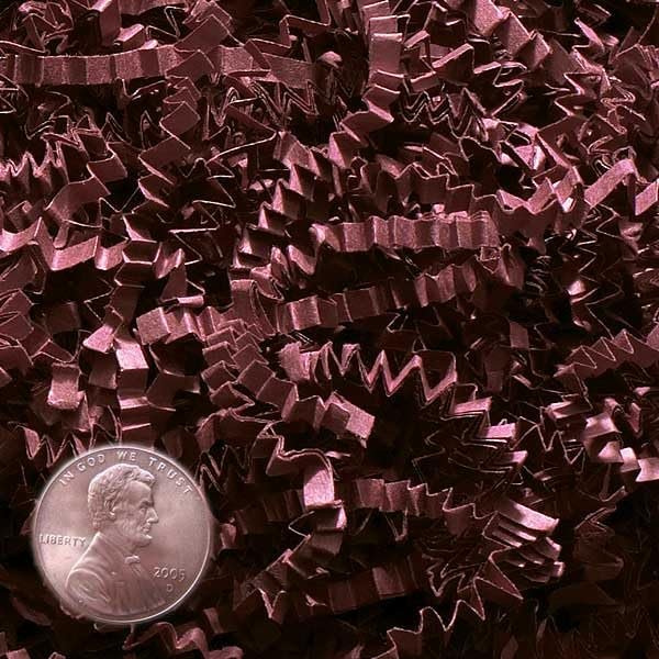 Paper Mart Crinkle Paper Filler, Burgundy 10 LB Bag, Shredded Paper for Gift Baskets, 24 x 16 x 11.5 Inch Compacted Bag of Gift Box Filler