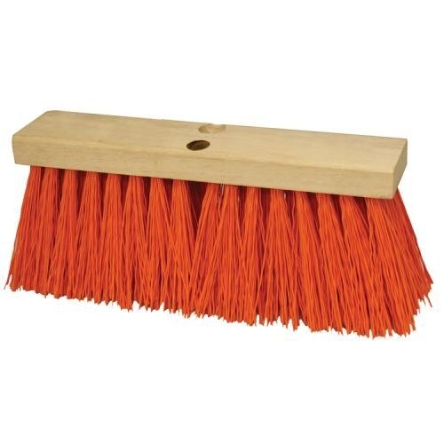Kraft Tool CC195-01, 18" Heavy-Duty Orange Sweeping Broom, Pack of 8 pcs
