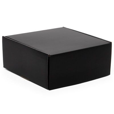 50ea - 13 X 10 X 2 Black Corrugated Tuck Top Box