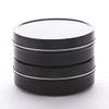 24ea - 4 Oz Black Shallow Round Stackable Tin Can-Pk view 1