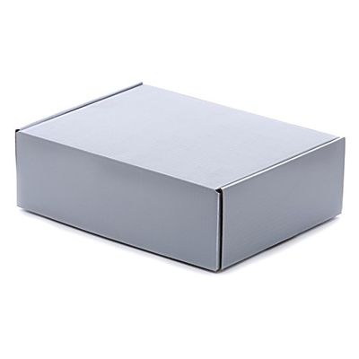 50ea - 11-1/4 X 8-5/8 X 2-1/4 Silver Corrugated Tuck Top Box