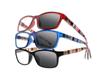 Newsight Colorful Colorful Stripe Arms Gray Lens Reading Glasses Sunglasses (All 3 Colors, 3.5) view 1