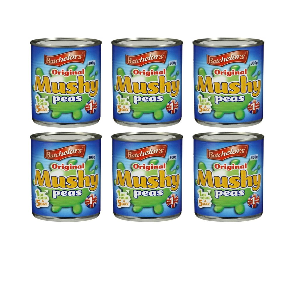 Batchelors Original Mushy Peas 300g, (Pack of of 6)