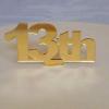 13th Celebration Cake Topper - Gold Mirror, 15 cm view 1
