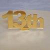 13th Celebration Cake Topper - Gold Mirror, 15 cm view 2