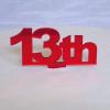 13th Celebration Cake Topper - Red Mirror, 15 cm view 1