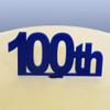 100th Celebration Cake Topper - Blue, 15 cm view 1