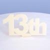 13th Celebration Cake Topper - White, 15 cm view 1
