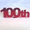 100th Celebration Cake Topper - Red Mirror, 15 cm view 1