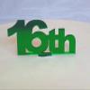 16th Celebration Cake Topper - Green, 10 cm view 1
