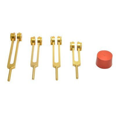 TFS Tuningforkshop Gold Finish 4 Bone Forks Set(25,50,100,200Hz)