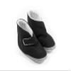 Comfort Finds Mens Edema Boots  Extra Wide & Roomy Swollen Foot Shoes  Soft Adjustable Slippers for Sensitive Skin & Diabetic Feet Relief (Small 7-8 1/2, Black) view 1