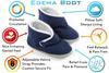 Mens Edema Boots  Extra Wide & Roomy Swollen Foot Shoes  Soft Adjustable Slippers for Sensitive Skin & Diabetic Feet Relief (Medium 9-10 1/2, Navy) view 2