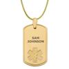 Divoti Pure Titanium Medical Alert Necklace for Men, Custom Engraved Deluxe Dog Tag Medical ID Necklace -PVD Gold/Snake Chain 24' view 1
