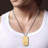 Divoti Pure Titanium Medical Alert Necklace for Men, Custom Engraved Deluxe Dog Tag Medical ID Necklace -PVD Gold/Snake Chain 24' view 2