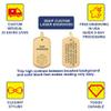 Divoti Pure Titanium Medical Alert Necklace for Men, Custom Engraved Deluxe Dog Tag Medical ID Necklace -PVD Gold/Snake Chain 24' view 3