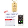 Divoti Pure Titanium Medical Alert Necklace for Men, Custom Engraved Deluxe Dog Tag Medical ID Necklace -PVD Gold/Snake Chain 24' view 4