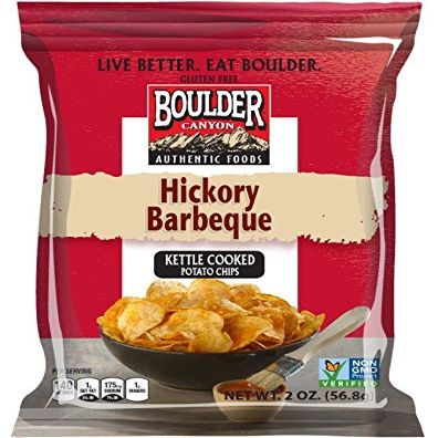 Boulder Canyon, Hickory Barbeque Kettle Cooked Potato Chips, 2.0 oz. (8 count)