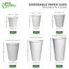 10oz White Paper Coffee Cups - (50 Count) by EcoQuality - Disposable Coffee Cups - Hot Drink, Tea, Coffee, Cappuccino, Hot Chocolate, Chai, Chai Latte view 4