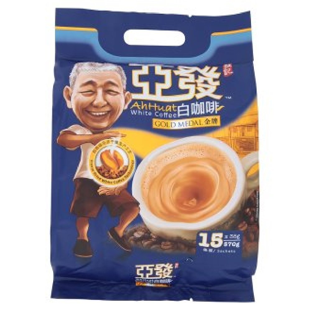 Ah Huat White Coffee (Gold Medal 15 x 38g, 12 Pack)