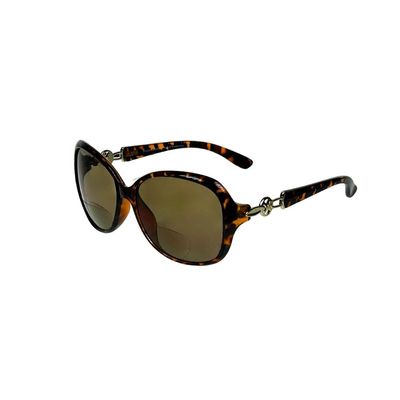 proSPORT Womens Tinted Bifocal Sunglasses +1.50 Tortoise Brown Gold Accent, UV Protection, Lightweight, Impact-Resistant with Near-Invisible Bifocal Line