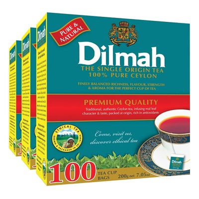 Dilmah Premium 100 Tea Bags x 6 Pack =(Total 600 Bags)
