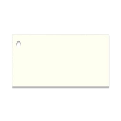 100 Blank Ivory Hang Tags 1-1/4" x 4" & 100 Cut Strings for Crafts & Gifts. Personalize & Price Your Merchandise.