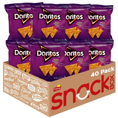 Doritos Flavored Tortilla Chips, Spicy Sweet Chili, 1 Ounce (Pack of 40)
