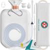 Medi Grade Enema Kit for Adults, 0.53 Gal Capacity - Transparent, Hands-Free with One-Way Valve, 4 Tips and Enema Bag - Enemas for Colon Cleanse for Women and Men - for Coffee Enema & Colon Cleansing view 1