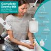 Medi Grade Enema Kit for Adults, 0.53 Gal Capacity - Transparent, Hands-Free with One-Way Valve, 4 Tips and Enema Bag - Enemas for Colon Cleanse for Women and Men - for Coffee Enema & Colon Cleansing view 2