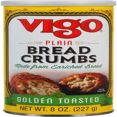 Vigo Golden Toasted Plain Bread Crumbs, 8 Ounce (Pack of 12)