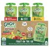 GoGo squeeZ Organic Applesauce and Fruit Puree, Variety Pack, Apple, Strawberry & Banana, 3.2 oz (Pack of 12), Unsweetened Organic Fruit Snacks for Kids, No Gluten, Nut & Dairy, BPA Free Pouches view 1
