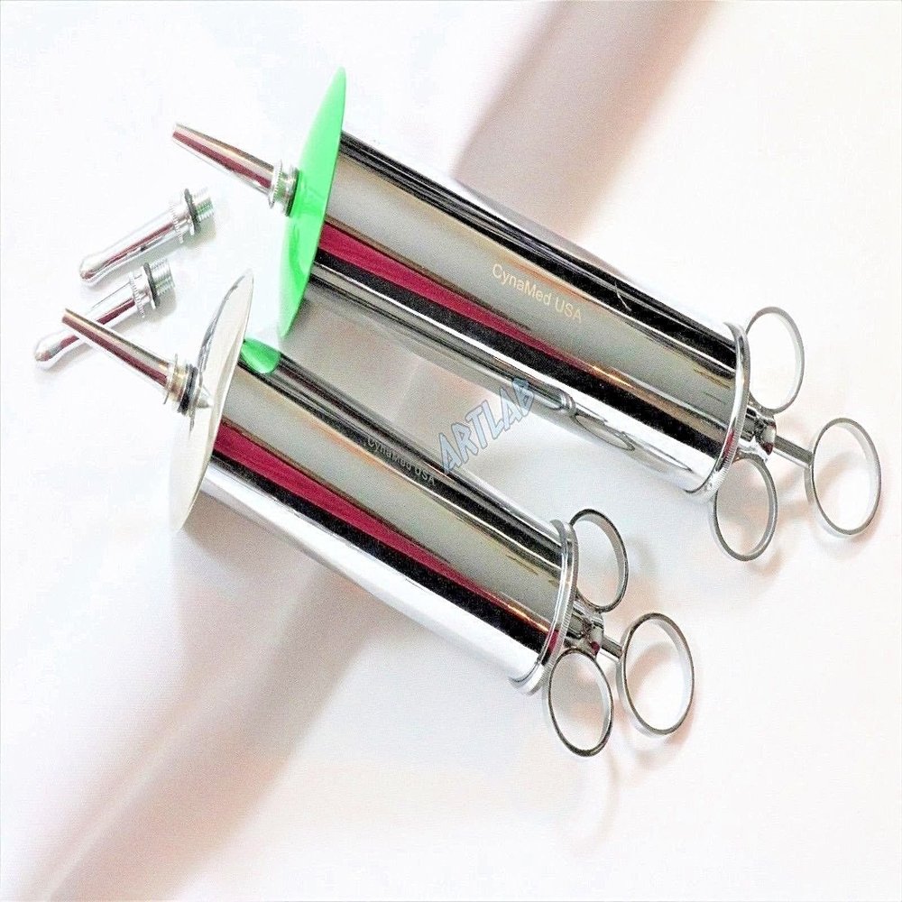 2 PC PREMIUM 4oz & 6oz Ear Syringe Wax Remover Veterinary Instruments ( CYNAMED )