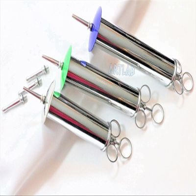 3 PC PREMIUM 4,6,8oz Ear Syringe Wax Remover syringes Brass with Chrome Finish Ideal for Household, EMT, Firefighter, Police, Medical Student, School and Hobby
