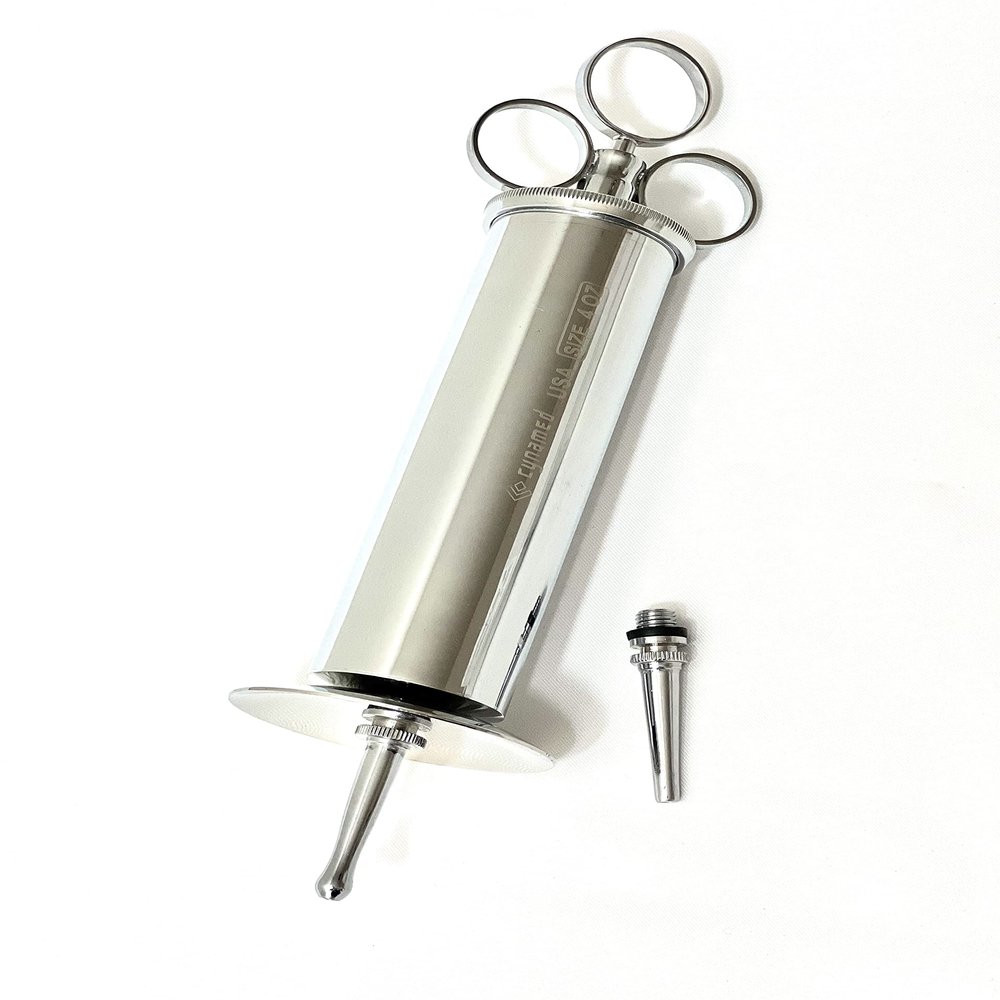 Ear Wax Removal Syringe 4 OZ - Brass with chrome finish -HIGH QUALITY