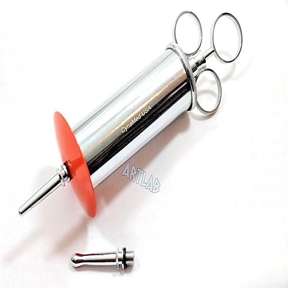 PREMIUM 3oz Ear Syringe Wax Remover Orange Veterinary Instruments ( CYNAMED )