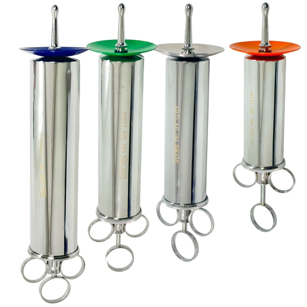4 Pc Premium 3,4,6,8oz Ear Syringe Wax Remover Veterinary Instruments ( Cynamed )