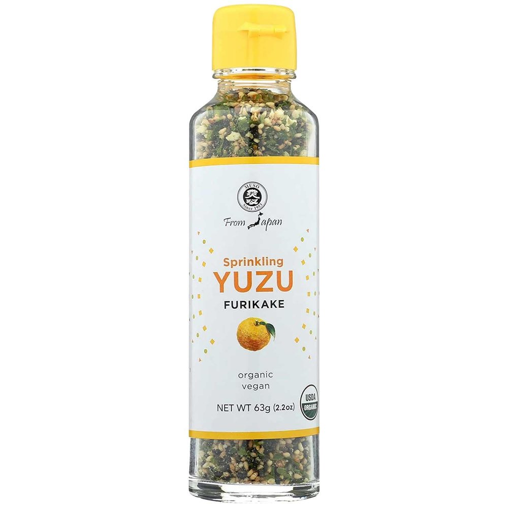 Muso from Japan - Yuzu Furikake Seasoning, USDA Organic, Vegan Friendly, No Additives, Refreshing Citrus Flavor for Rice, Sushi - 2.2 oz (Pack of 1)