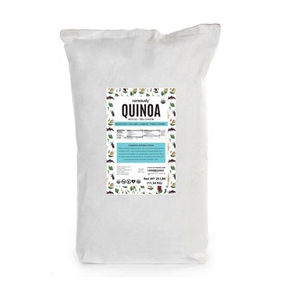 CEREAUSLY Organic Tri-Color Quinoa  Premium Royal Quinoa from Bolivia  Kosher and Non-GMO Quinoa Bulk  Vegan and Gluten-Fee Cooking Quinoa  25 LB