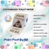 Printed TP Custom Personalized Printed Toilet Paper Gag Gift Set - Funny Toilet Paper Roll for Special Event, Prank, Surprise, Novelty Gift, Entire Roll - Customize With Photo, Text, Artwork - 2 Pack view 2
