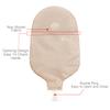 Carbou 15PCS One-Piece Urostomy Bag Drainable Pouches with Measure Card,Cutting Tool for Colostomy Ileostomy Stoma Care, Cut-to-Fit view 4