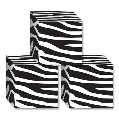Club Pack Zebra Print Favor Boxes Pack of 3, Case Contains 12 Packs (36 Zebra Print Favor Boxes)