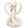 Wedding Collectibles Iridescent Rose Pearl and Heart Wedding Cake Topper view 1