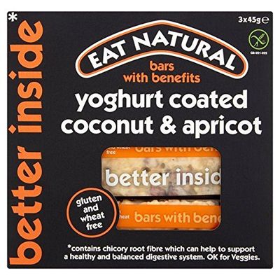 Eat Natural Gluten Free Coconut, Apricot, Yoghurt Bars 3 x 45g