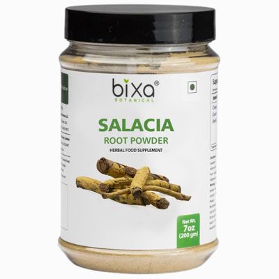 bixa BOTANICAL Salacia Root Powder | Salacia Reticulata | 200 Grams / 7 OZ |Ayurvedic Herbal Supplement | Gluten Free, Non-GMO, Steam Treated, Vegan, 100% Pure.
