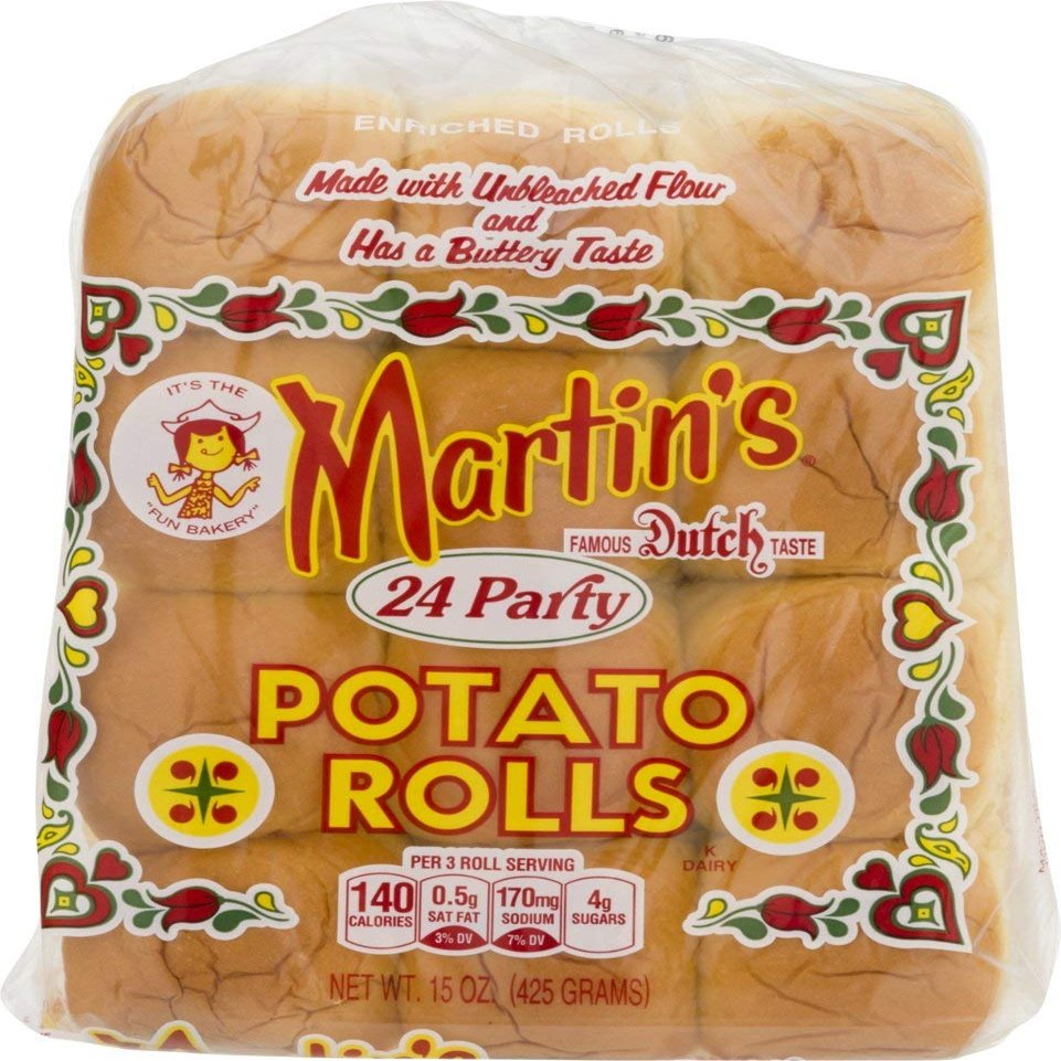 Martin's Sweet Party Potato Rolls- 12-Pack 7.5 oz (3 Bags)