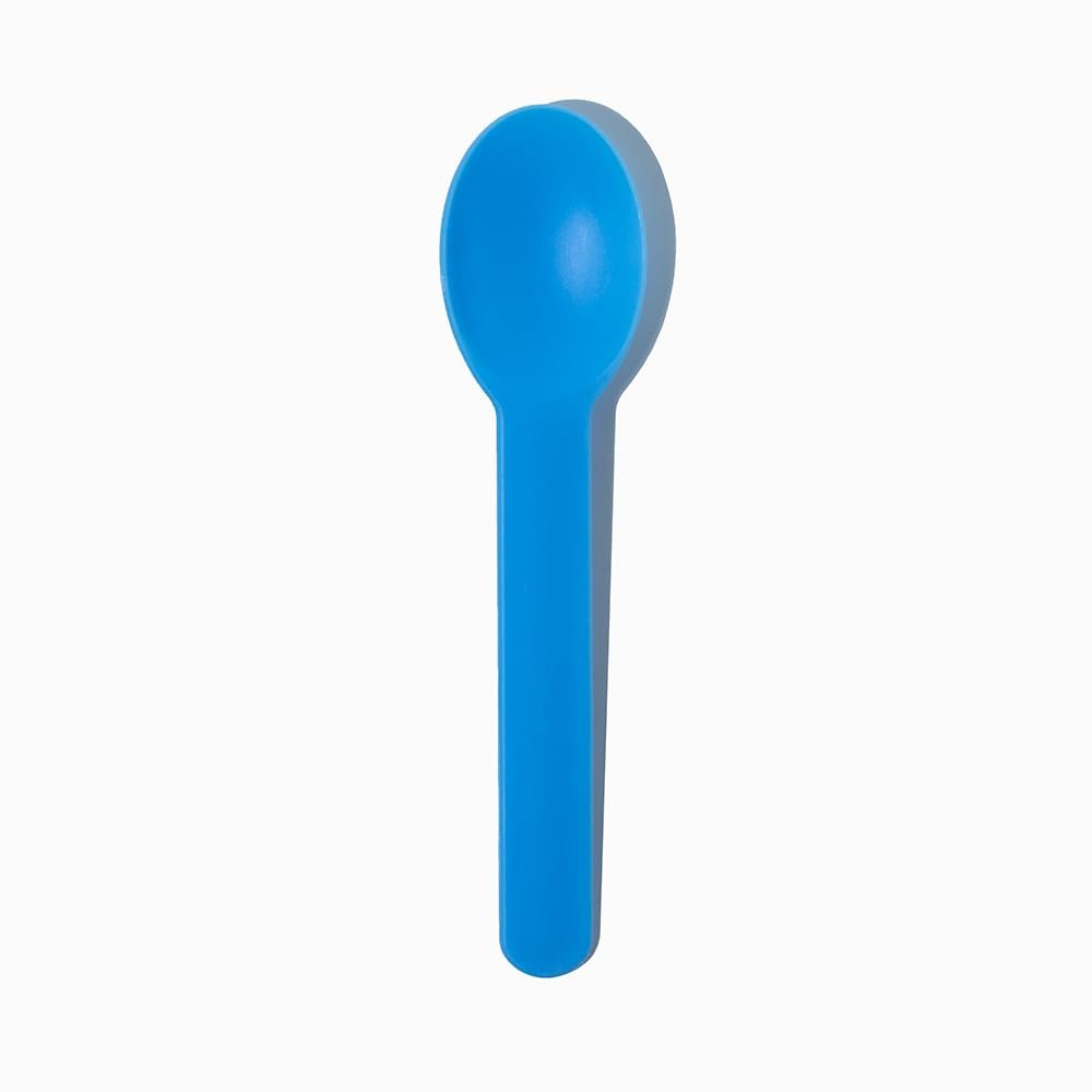 [1,000 Count] Blue Heavy Duty Plastic Spoons - Bulk, Disposable, Dishwasher Safe, and Reusable Frozen Yogurt Ice Cream Spoons - Frozen Dessert Supplies