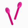1000-Count Heavy Duty Plastic Ice Cream Spoons Pink Color | Dishwasher Safe & Reusable for Ice Cream, Yogurt | Frozen Dessert Supplies view 2
